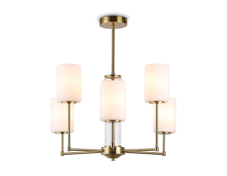 Ambrella Светильник подвесной LH56215/6 BS/FR латунь/белый матовый E27/6 max 60W D600*600 фото