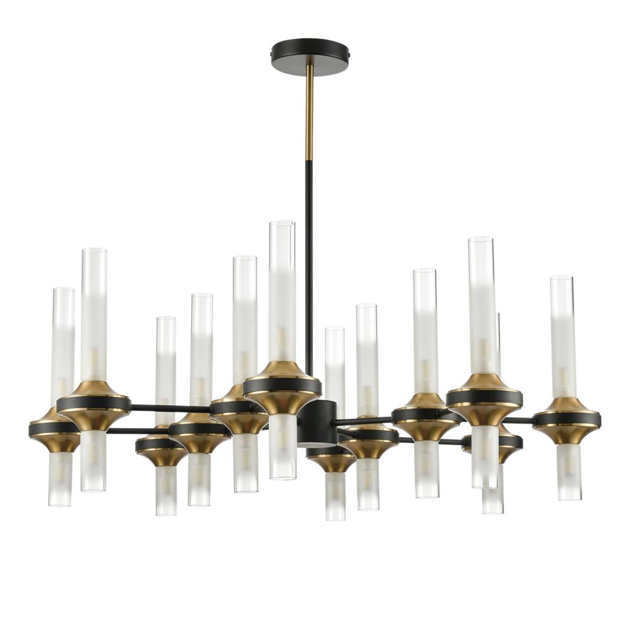 Lumion 8112/24 NEOCLASSI LN25 черный/бронза/прозрачный, металл/стекло Люстра потолочная G9 24*30W 220V TAMARESA фото