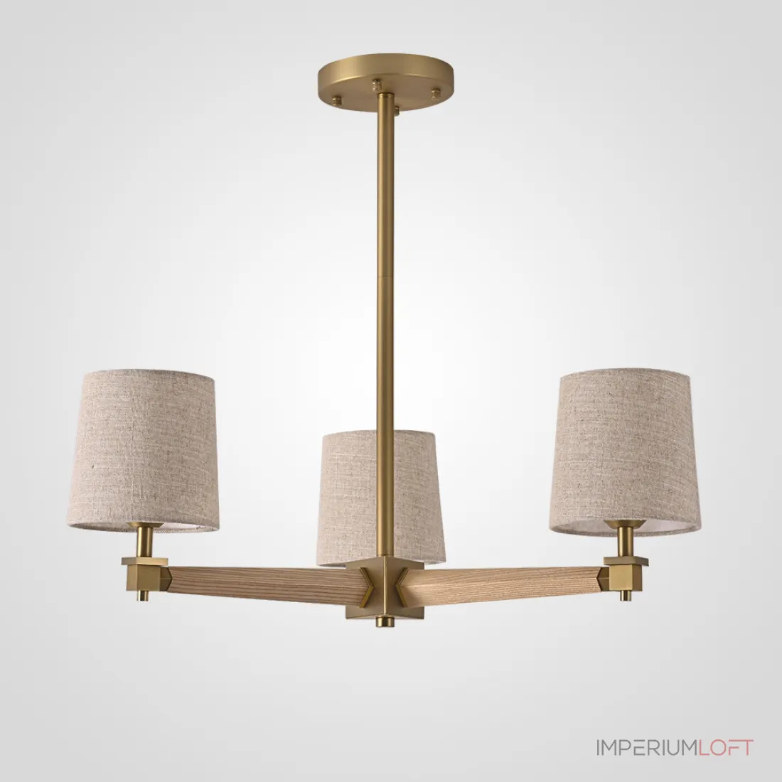 ImperiumLoft Люстра Jorgenson D70 Beige/Light wood фото