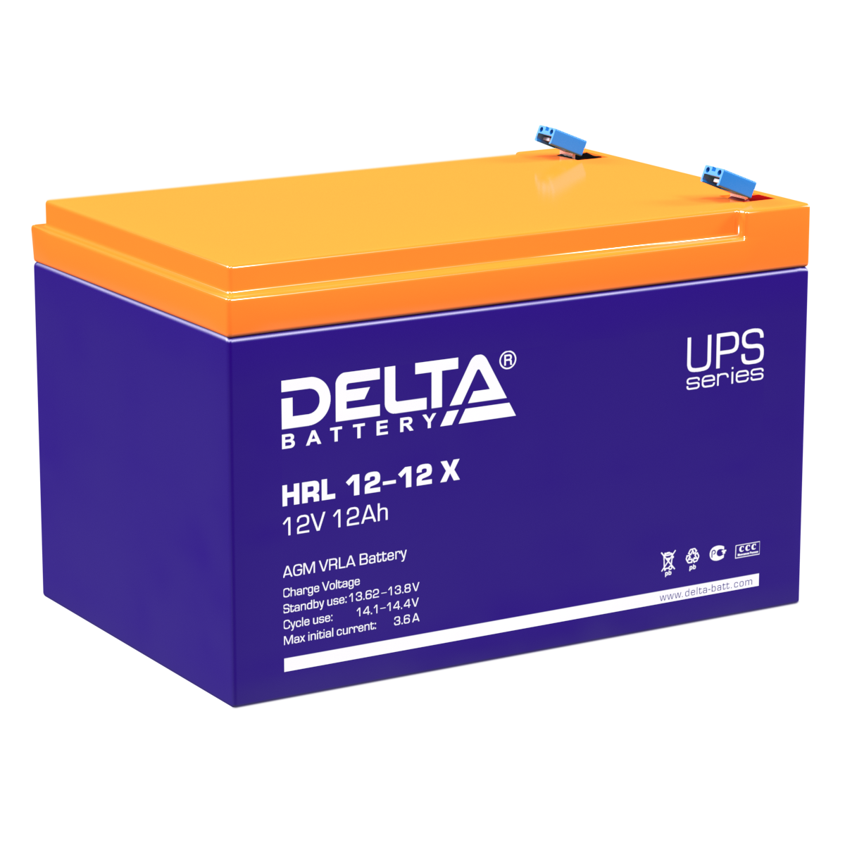 Delta Аккумулятор HRL 12-12 X (12V/12Ah) фото