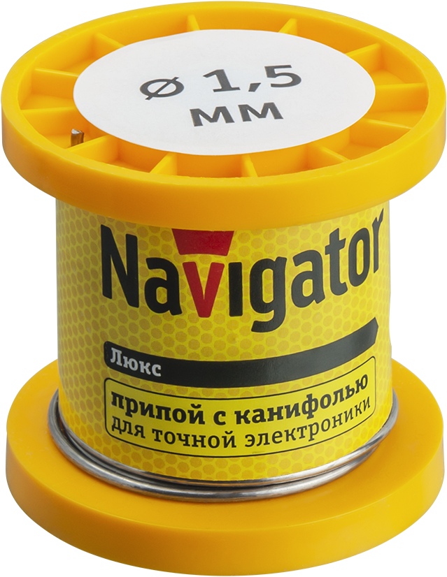 Припой Navigator NEM-Pos02-61K-1.5-K50 (ПОС-61, катушка, 1.5 мм, 50 гр) (100/10/1)