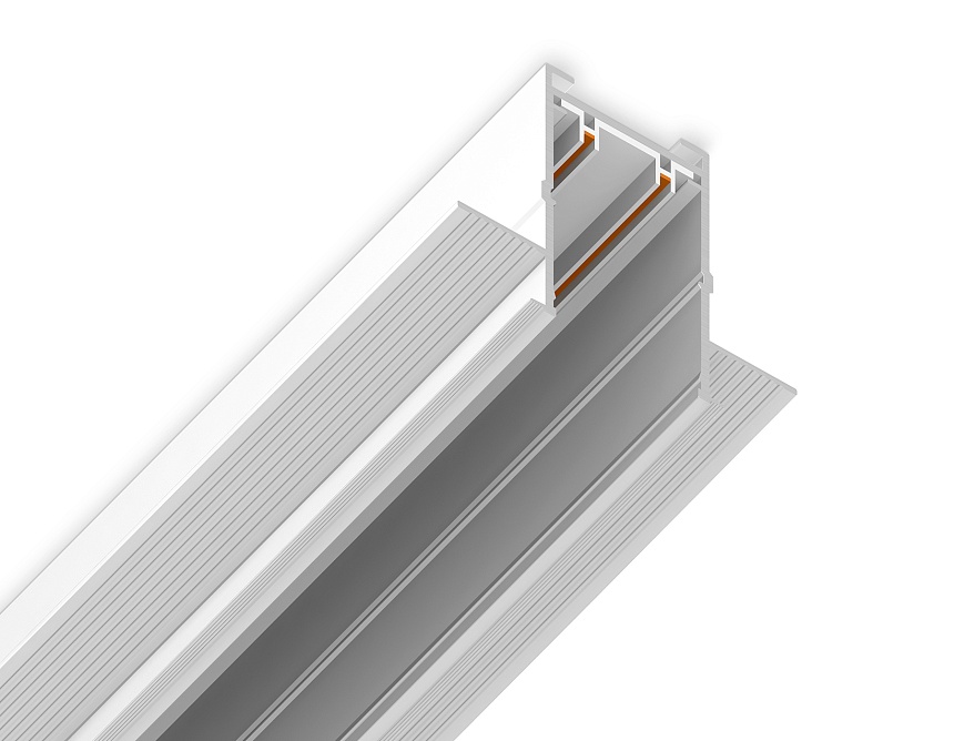 Ambrella Шинопровод встраиваемый под ГКЛ 12,6мм Magnetic 220V GL1009 WH белый IP20 2000*62.5*56 (заглушки в комплекте) фото