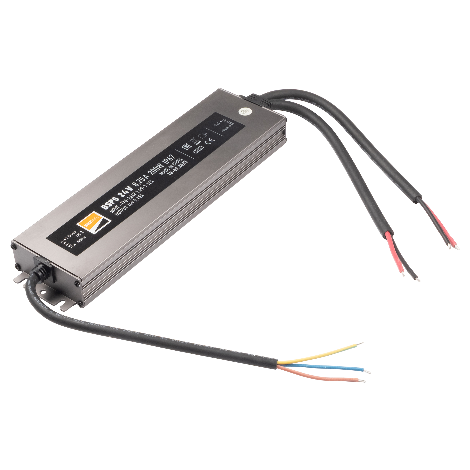 Блок питания (драйвер) BSPS 24V  8,25A=200W IP67 5 л.гар.Jazzway фото