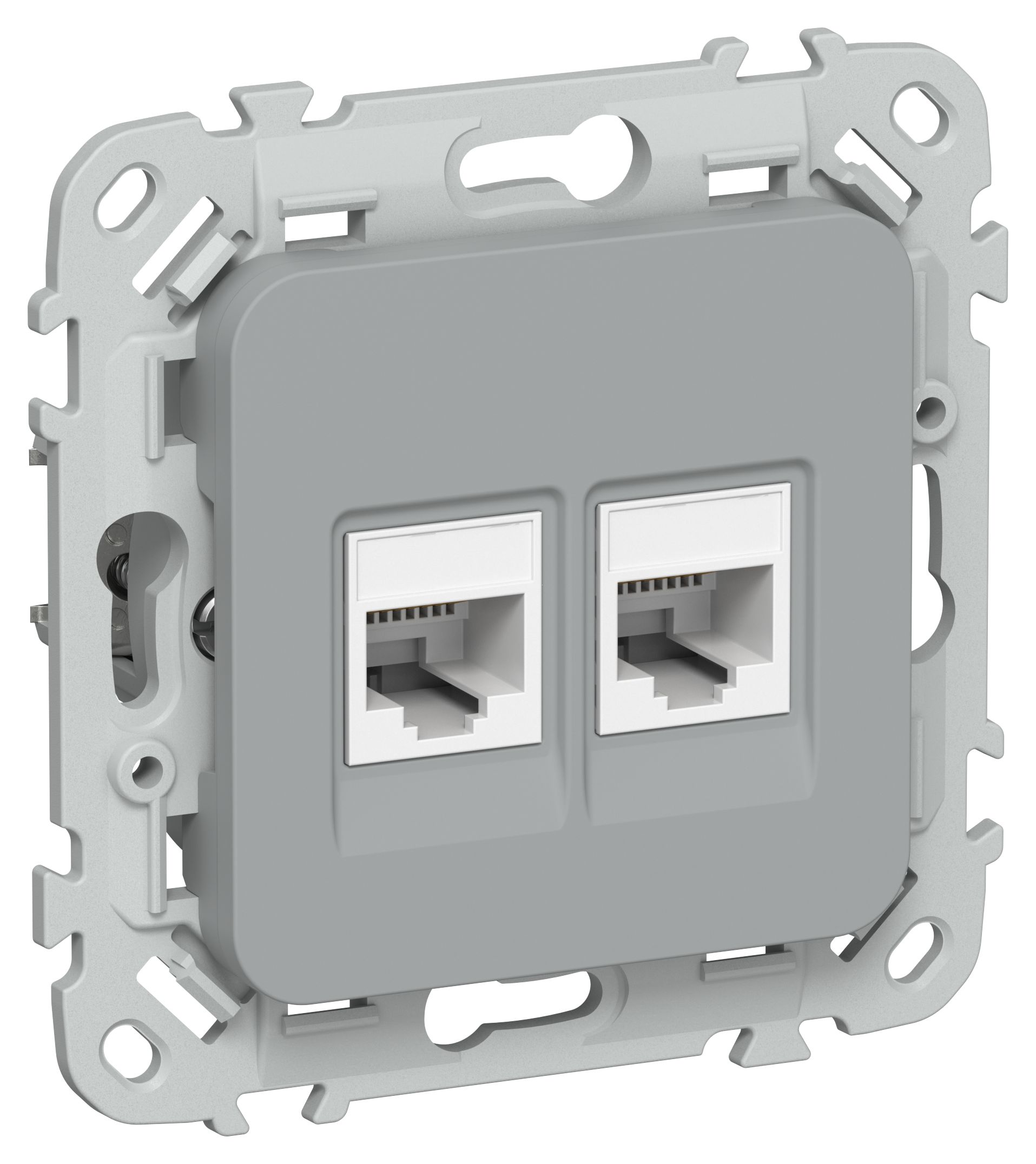 IEK FLITE Серый Розетка 2-местная компьютерная RJ45 категория 5Е UTP фото