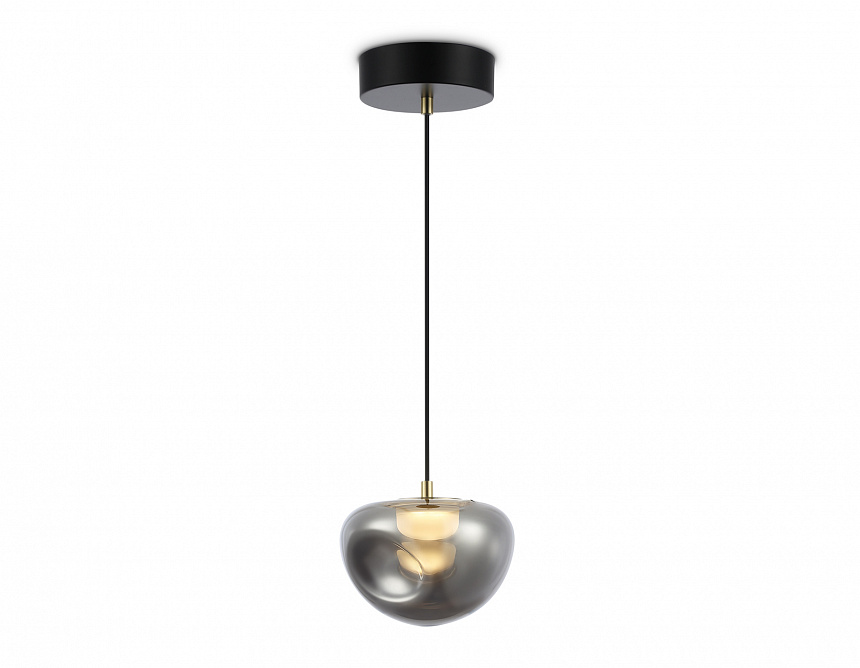 Ambrella Светильник светодиодный подвесной LH12001 BK/GD/SM черный/золото/дымчатый 6W 3000K D180*145 фото