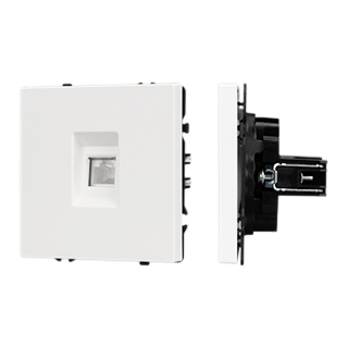 Arlight Механизм компьютерной розетки SCT-NOBE-MPC1-SFPL-WH (RJ-45, CAT6) (Белый кварц) фото