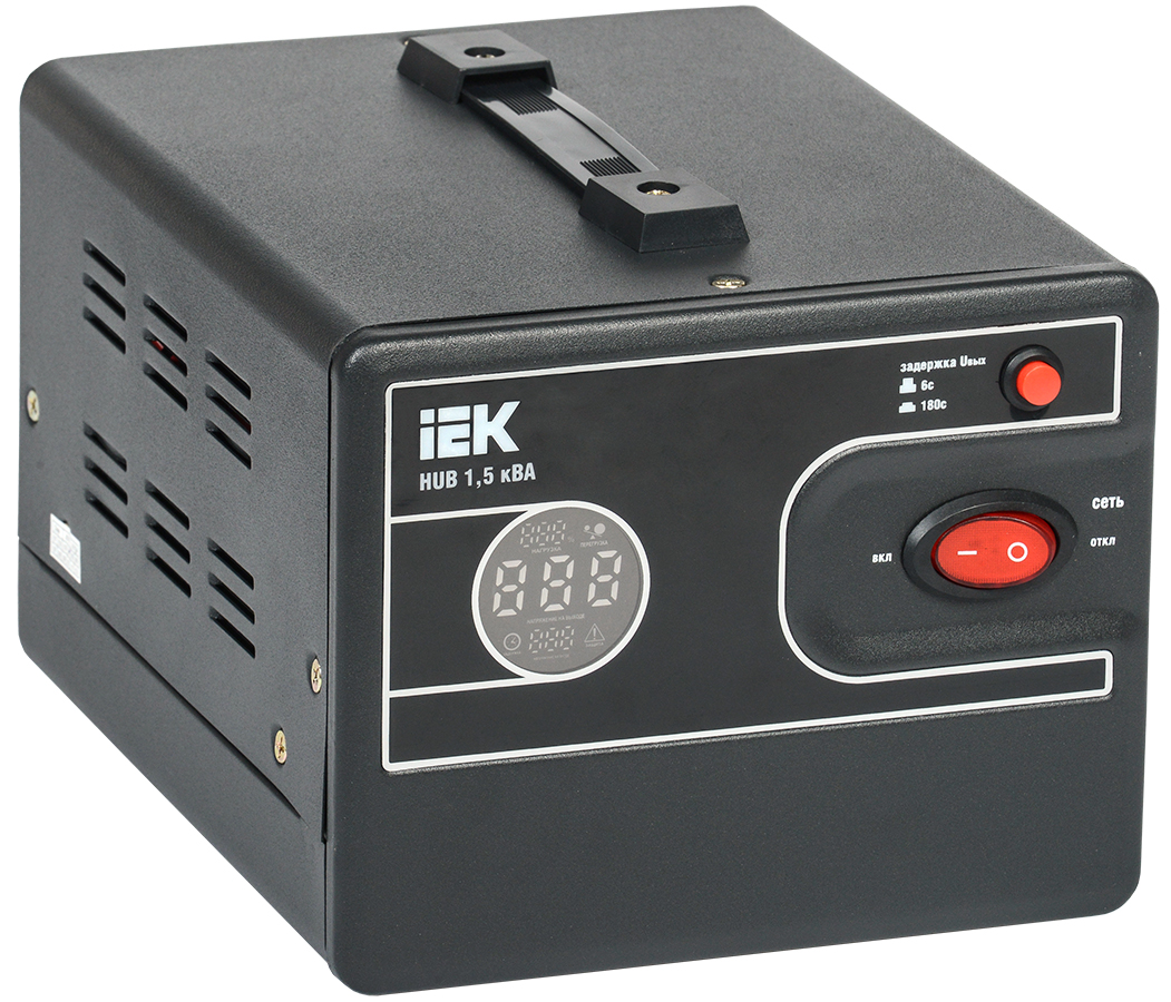 IEK HUB Стабилизатор напряжения 1-ф. переносной 1,5кВА фото