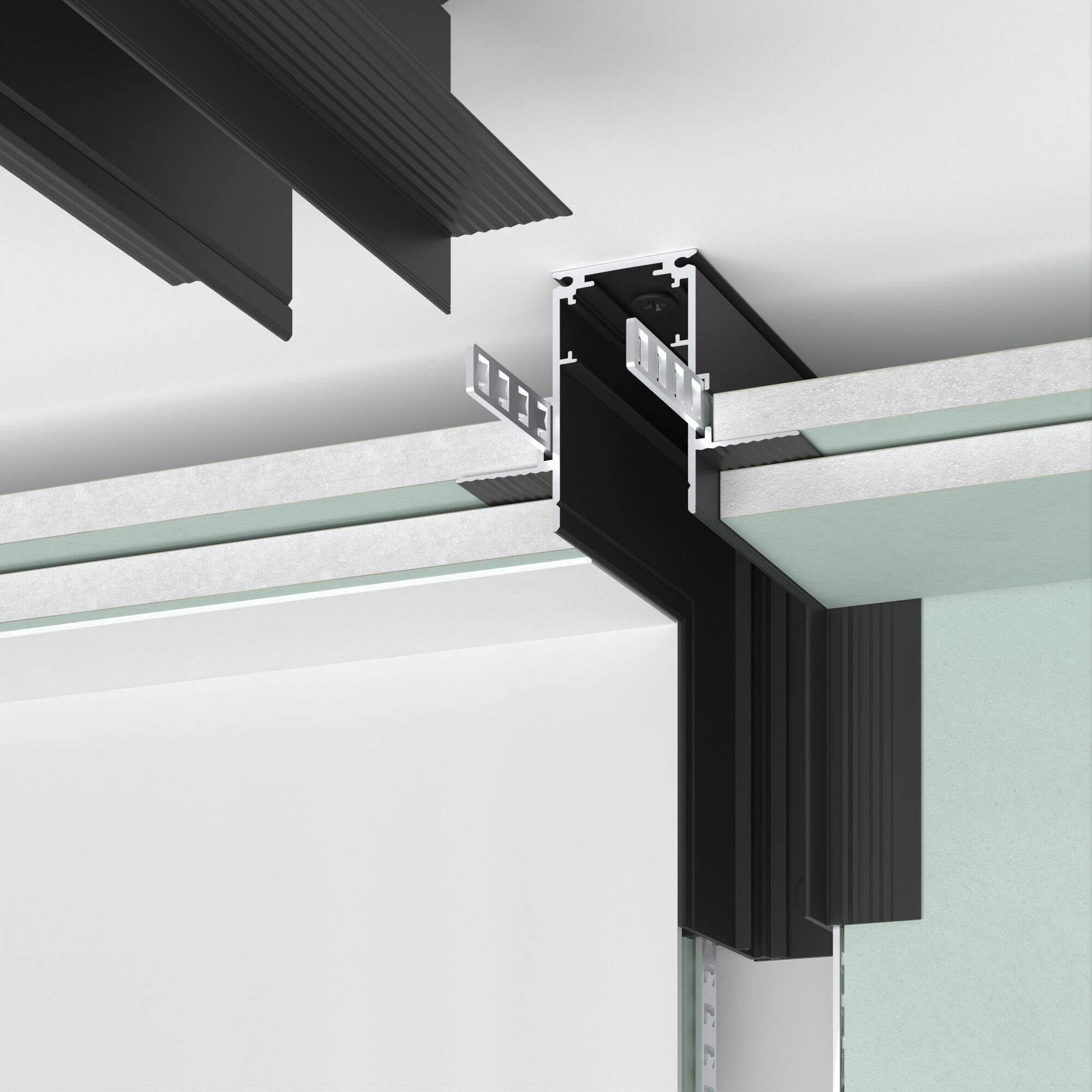 Elektrostandard Slim Magnetic Коннектор угловой внутренний для встраиваемого шинопровода под ГКЛ 9,5мм (черный) 85213/00 фото