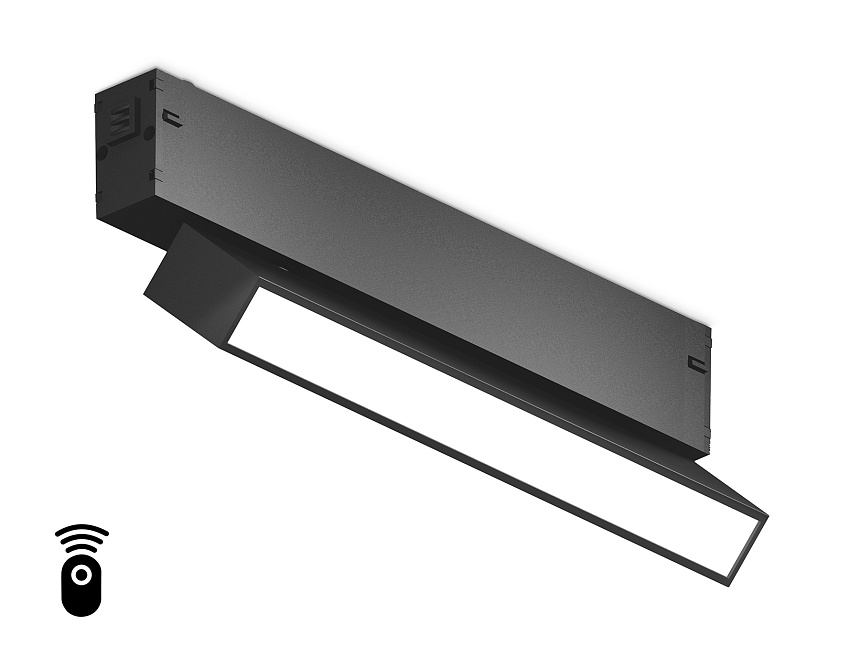 Ambrella Светильник светодиодный диммируемый для шинопровода Magnetic 220V GL1322 BK черный IP20 12W 3000K-6400K 120° 232*25*112 (Без ПДУ) фото