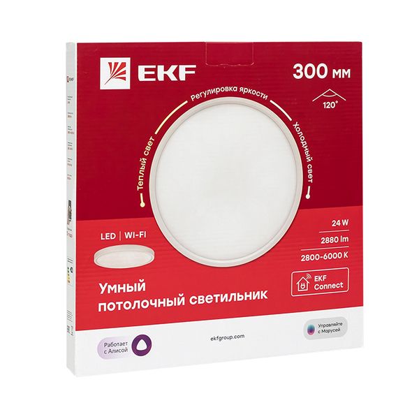 EKF Умный потолочный светильник 300 мм 24 W Connect фото