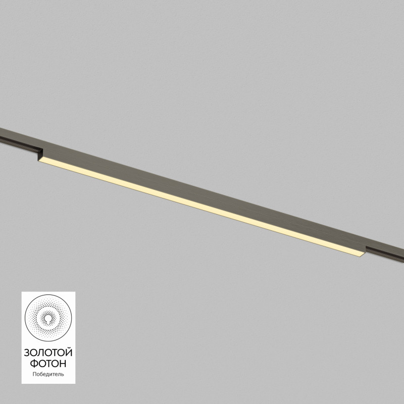 Denkirs DK5752-DN Светильник для трека SHINE LINEAR со светодиодом, L601*W19*H27, 48V DC, 24W, RA≥90, 3000K, IP20, темный никель, алюминий фото
