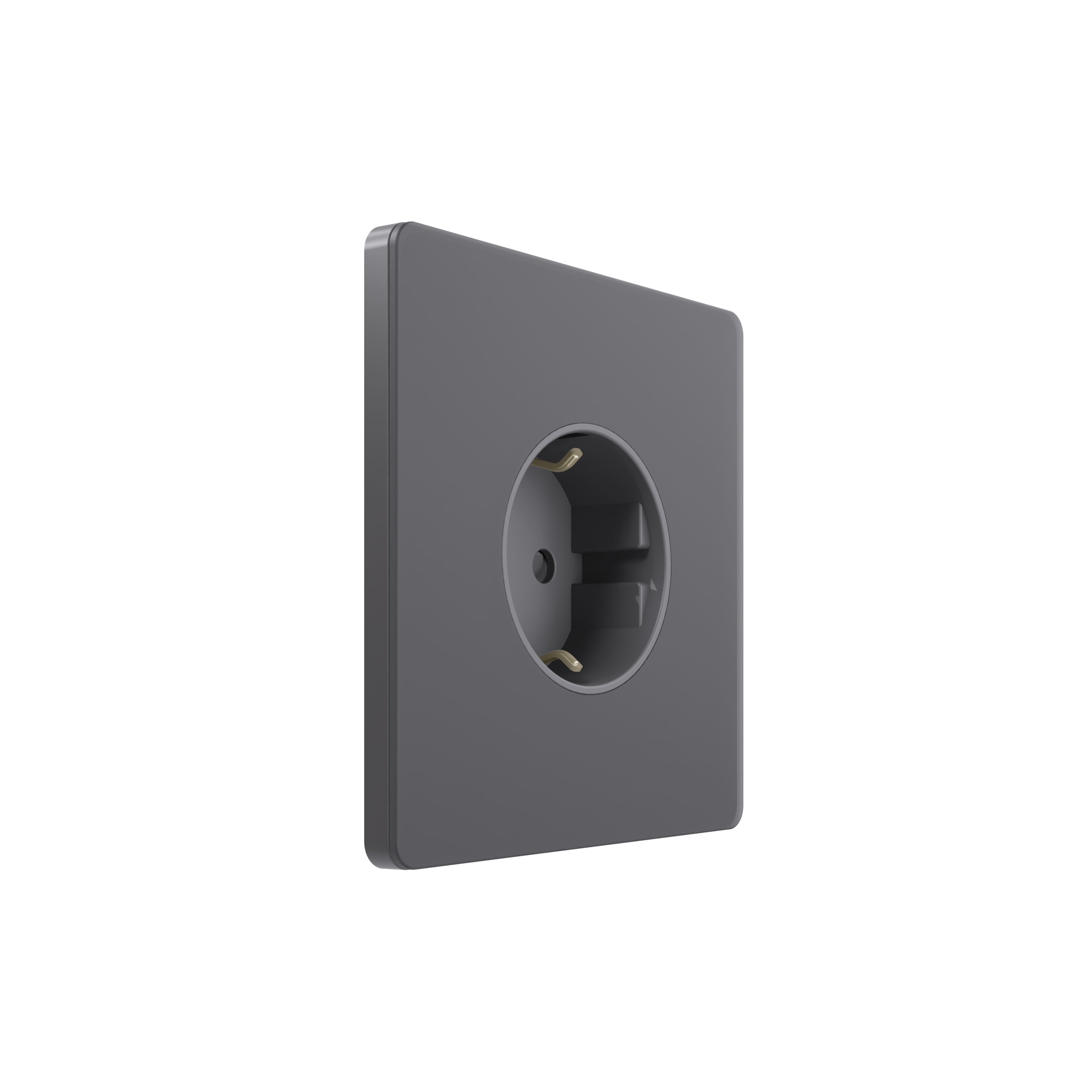 Systeme Electric Systeme Infinity Вулканический пепел Розетка с заземлением со шторками, 16А фото