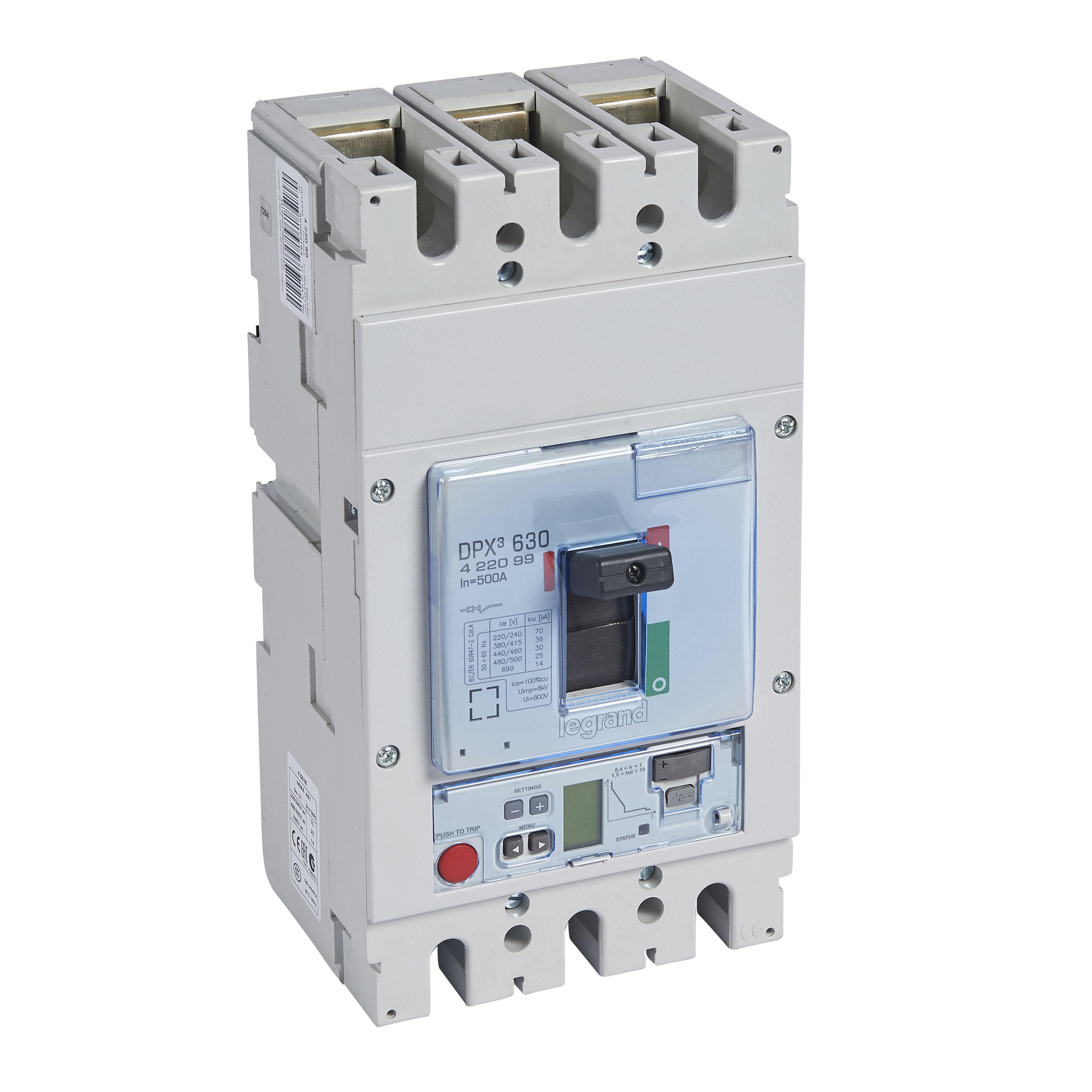 Legrand DPX3 630 Автоматический выключатель 3P 500А 36kA/эл.расц.S2/изм.блок. фото
