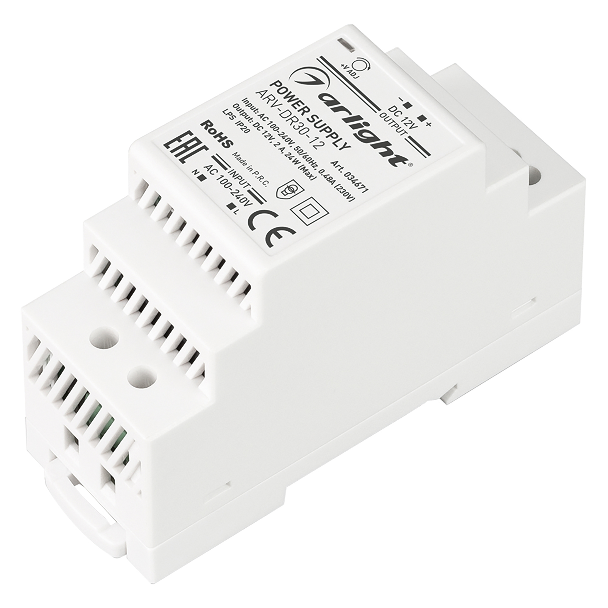 Arlight Блок питания ARV-DR30-12 (12V, 2.5A, 30W) (IP20 DIN-рейка) фото