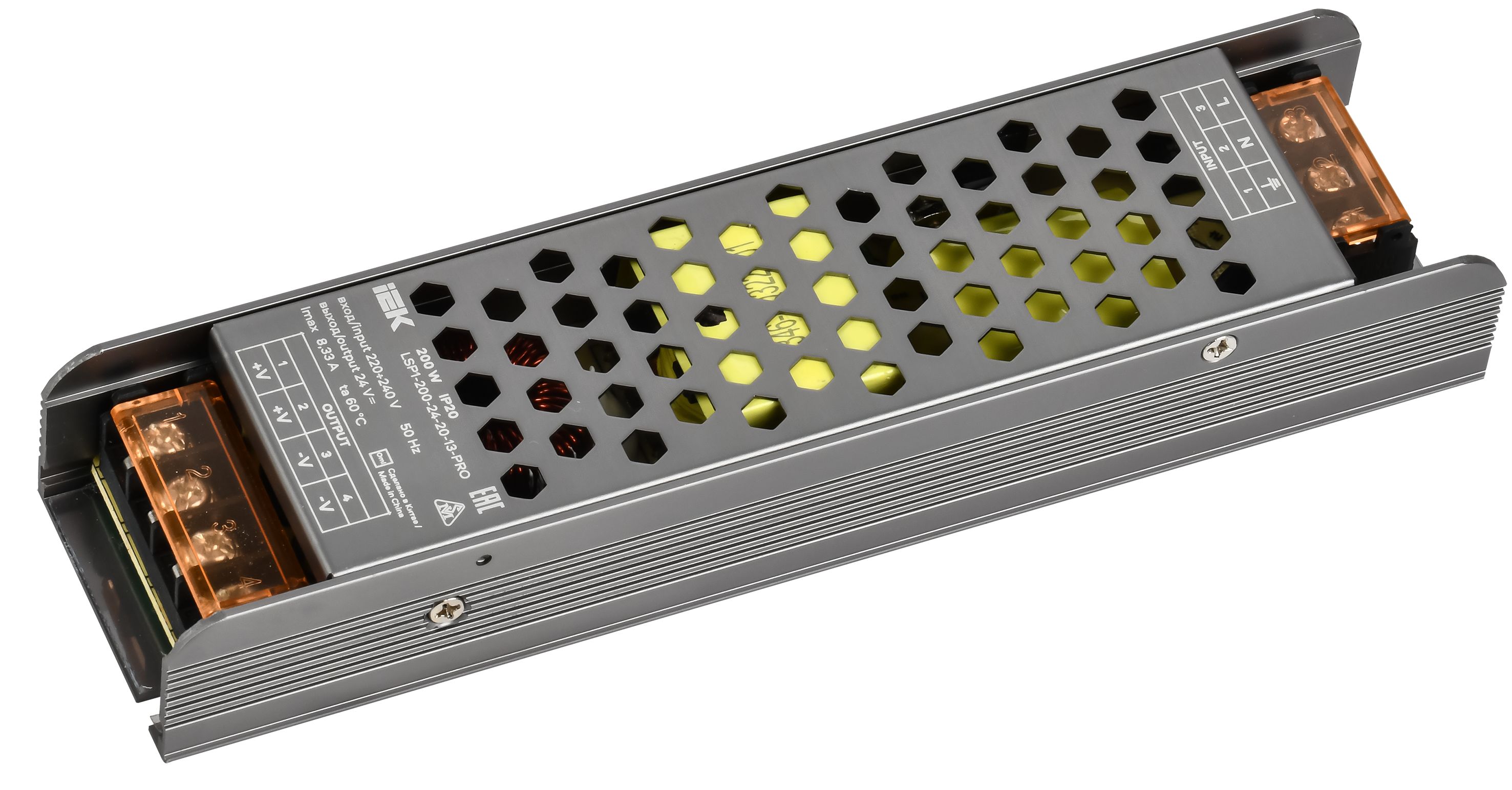 IEK Драйвер LED ИПСН-PRO 200Вт 24В блок - клеммы IP20 фото