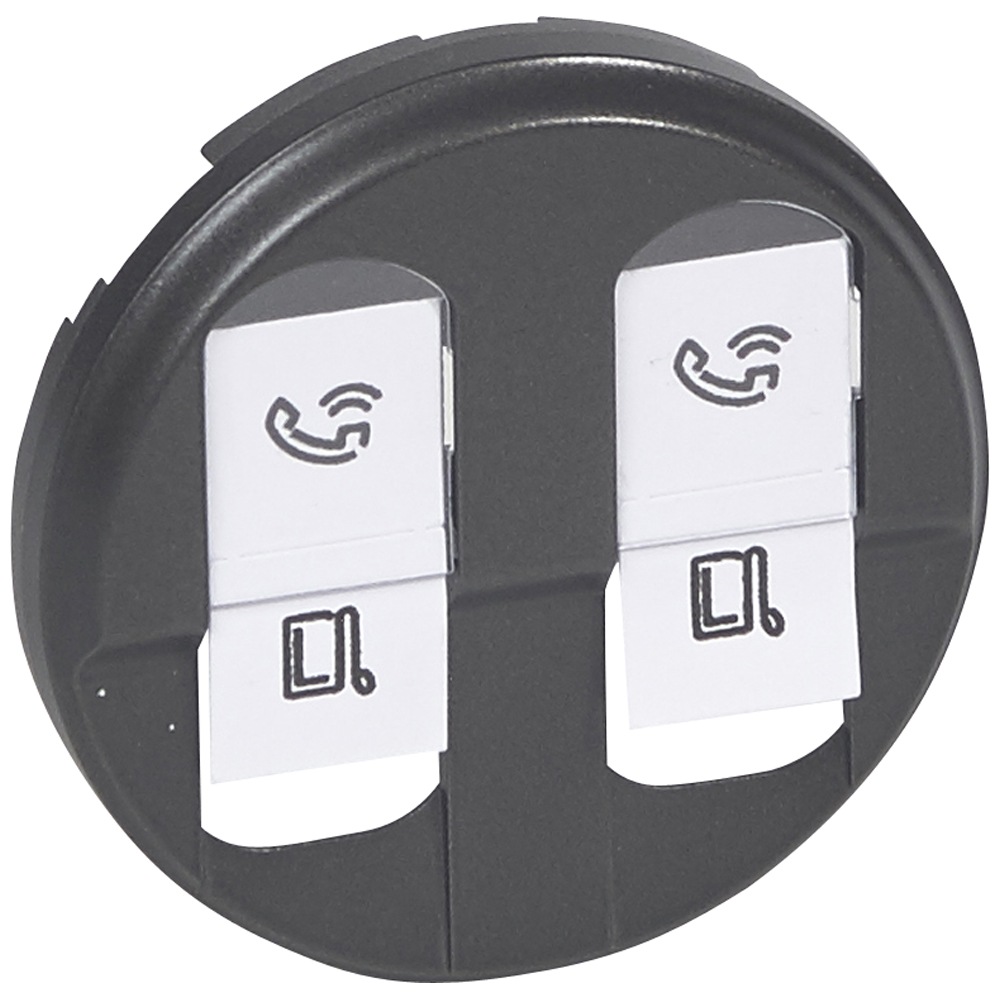 Legrand Celiane2 Графит Накладка розетки 2хRJ45. фото