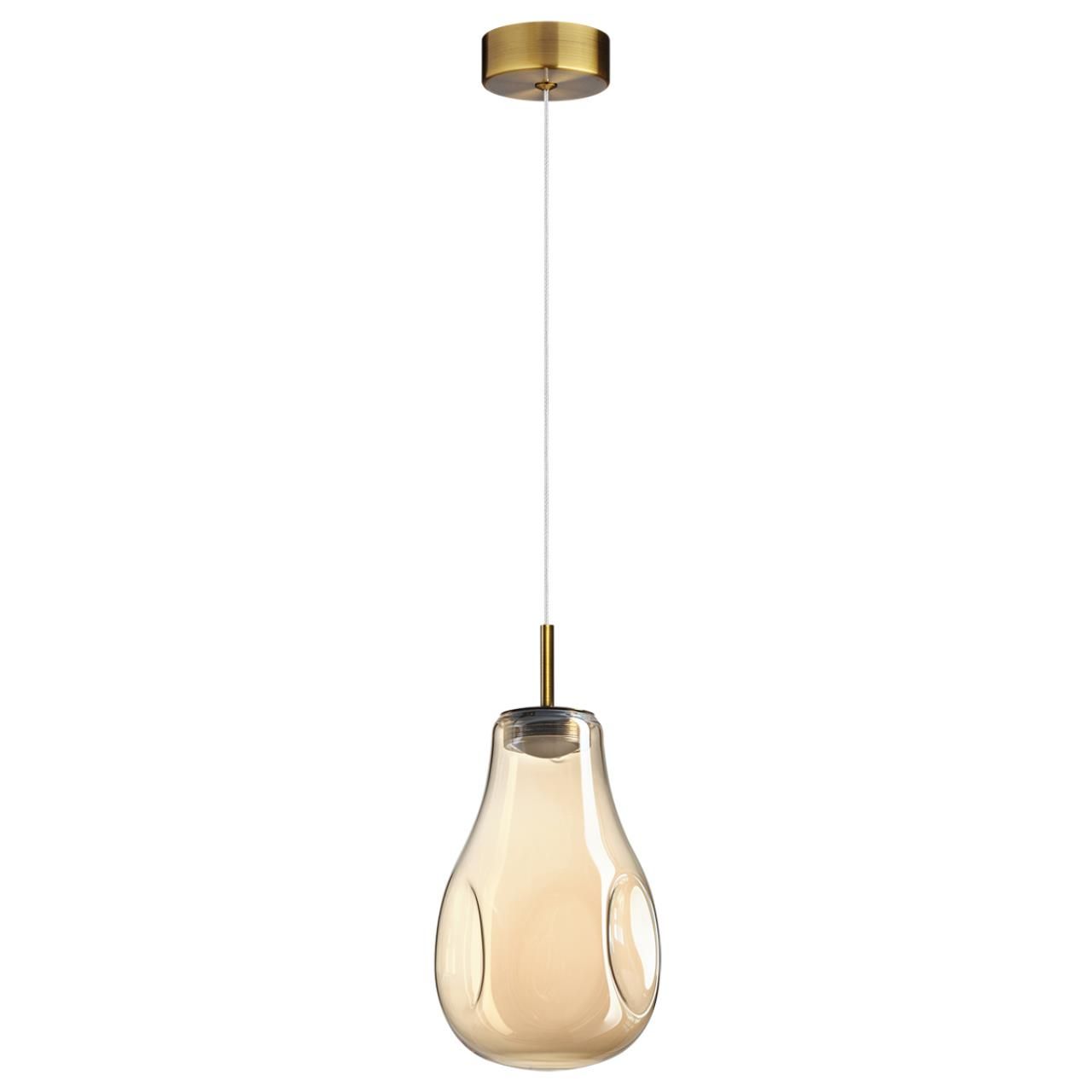 Odeon Light 5098/4L PENDANT ODL25 423 античн.бронза/янтарный/металл/стекло Подвес LED 4W 4000K 388Лм NAVE фото