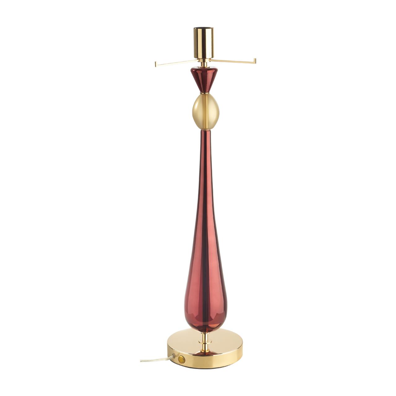 Odeon Light 4868/1T STANDING ODL_EX22 21 золотой/бордовый/стекло База для высокой лампы E27 1*60W TOWER фото