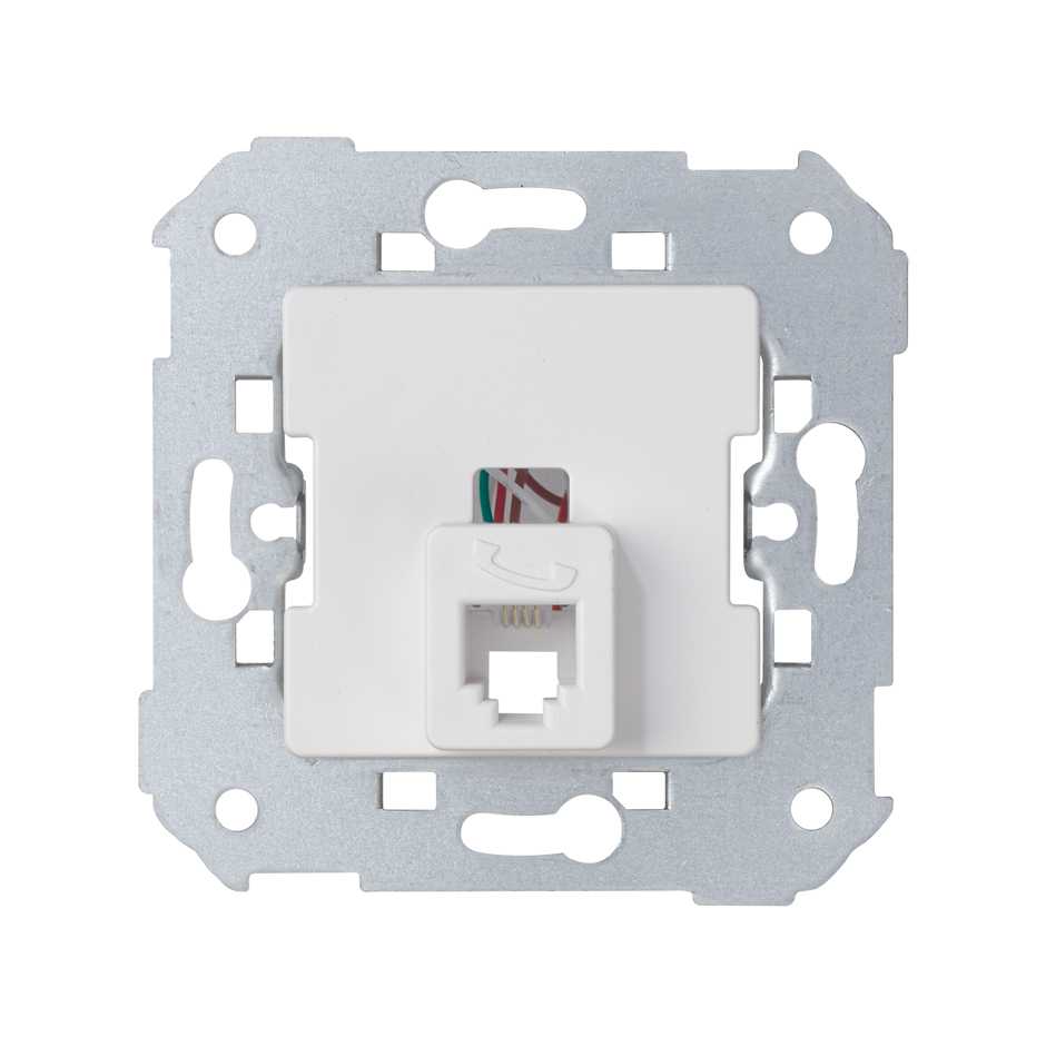 Simon 75 Мех Белый Мех Розетка телефонная RJ-12, 6 конт.,S82,82N,88 фото