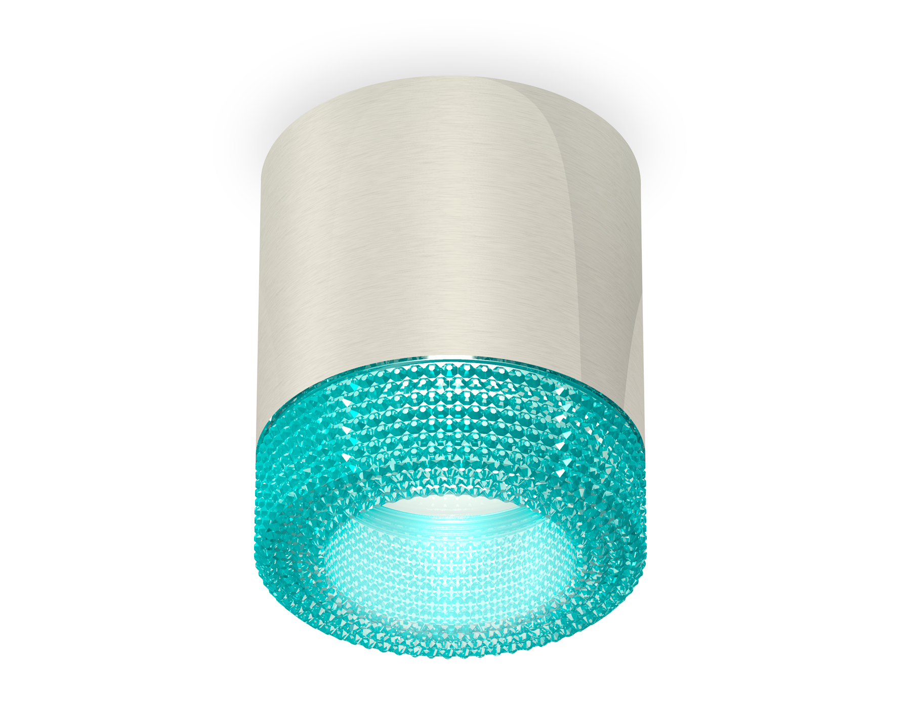 Ambrella Комплект накладного светильника с композитным хрусталем XS7405005 PSL/BL серебро полированное/голубой MR16 GU5.3 (C7405, N7194) фото
