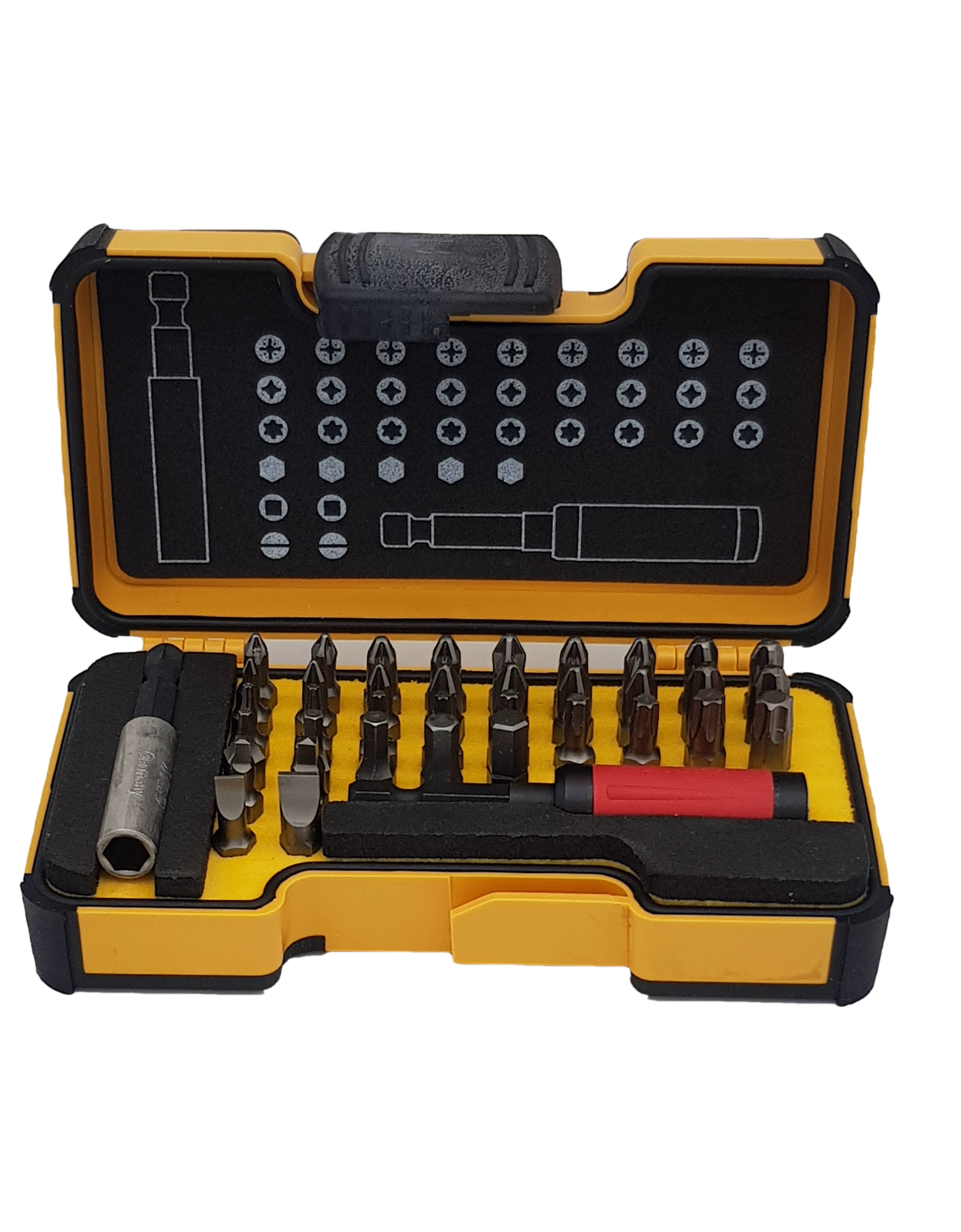 Felo Набор бит SL/PZ/PH/HEX/Tx/SQ с рукояткой ERGONIC  и битодержателем STAR в кейсе, 38 шт 02073806 фото