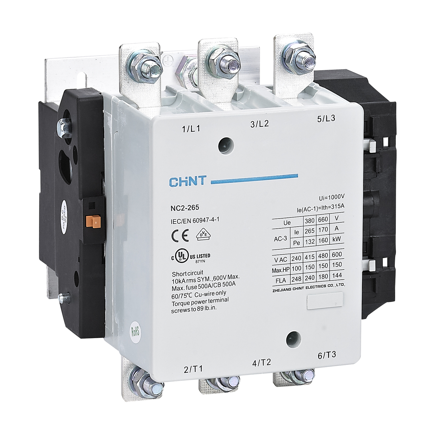CHINT Контактор NC2-265 265A 400В/АС3 50Гц (Ro) фото