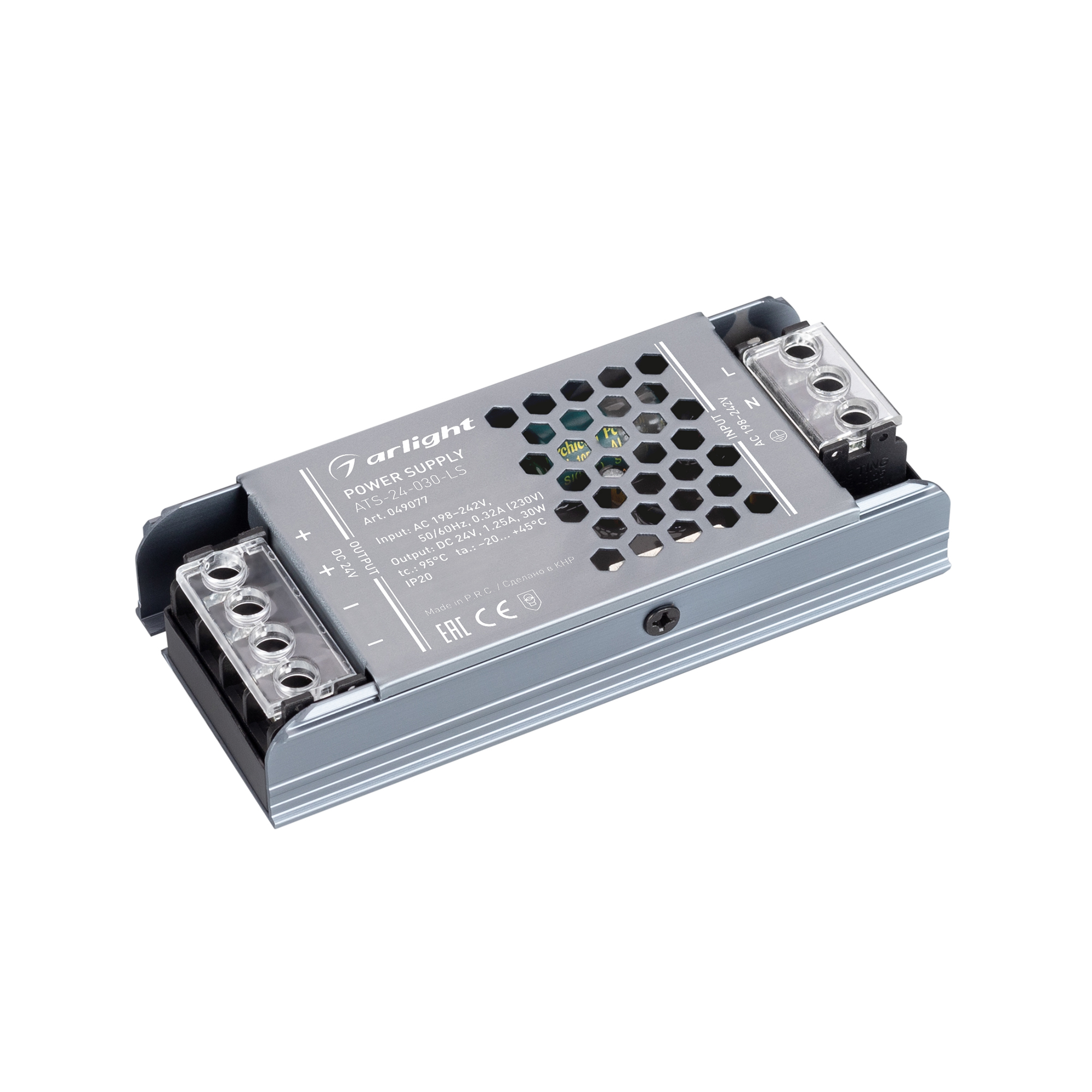 Arlight Блок питания ATS-24-030-LS (24V, 1.25A, 30W) (IP20 Сетка, 5 лет) фото