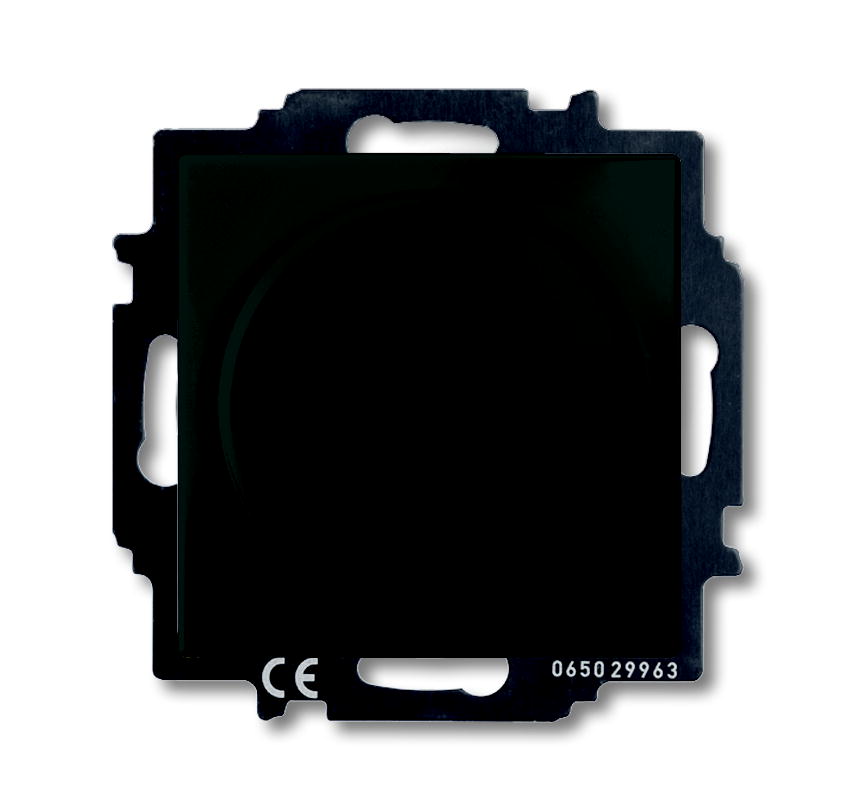 ABB BJB Basic 55 Шато (чёрн) Светорегулятор поворотно-нажимной 60-400 Вт для л/н фото
