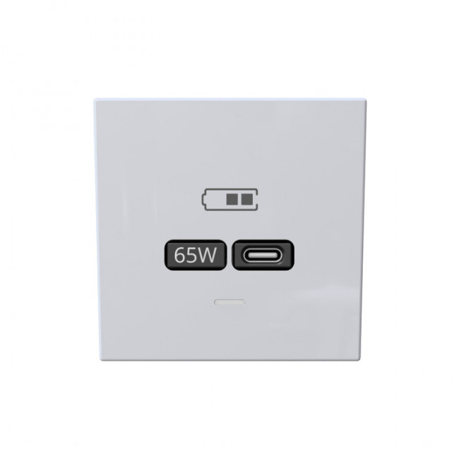 Jasmart FD Матовый белый (soft touch) Розетка USB A+C 65W, 220-240Вт, 50-60Мгц фото