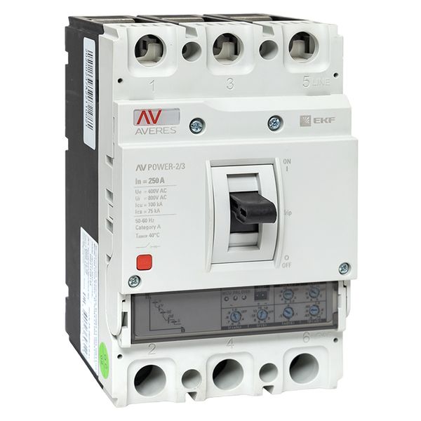 EKF Выключатель автоматический в литом корпусе AV-POWER-2/3 250А 100кА ETU2.0 фото