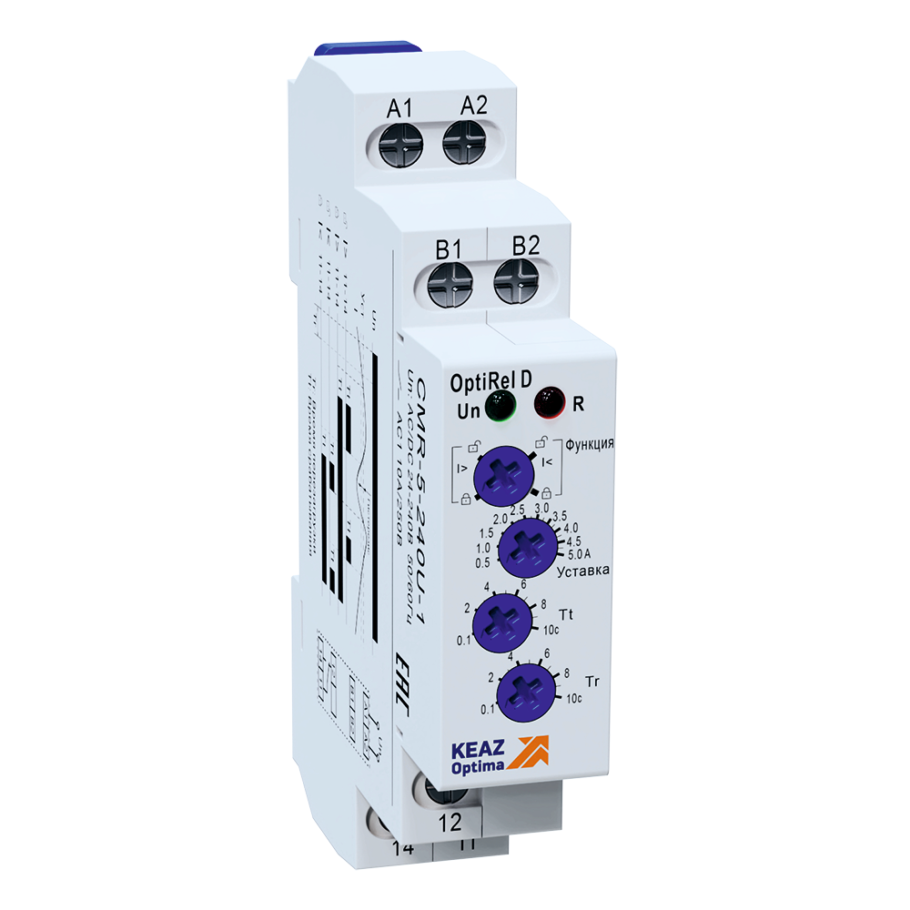 КЭАЗ Реле контроля тока OptiRel D CMR-5-240U-1 05…5А 10А 1СО 24-240АС/DC. фото