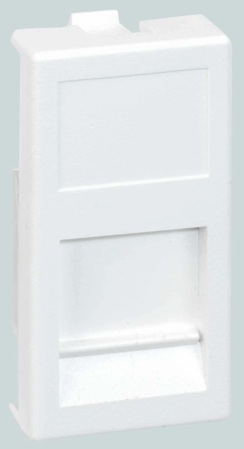 Simon Connect Алюминий Адаптер на 1 RJ45 CJ545U(FM), CJ546U(FM), шторка, 22,5х45мм фото