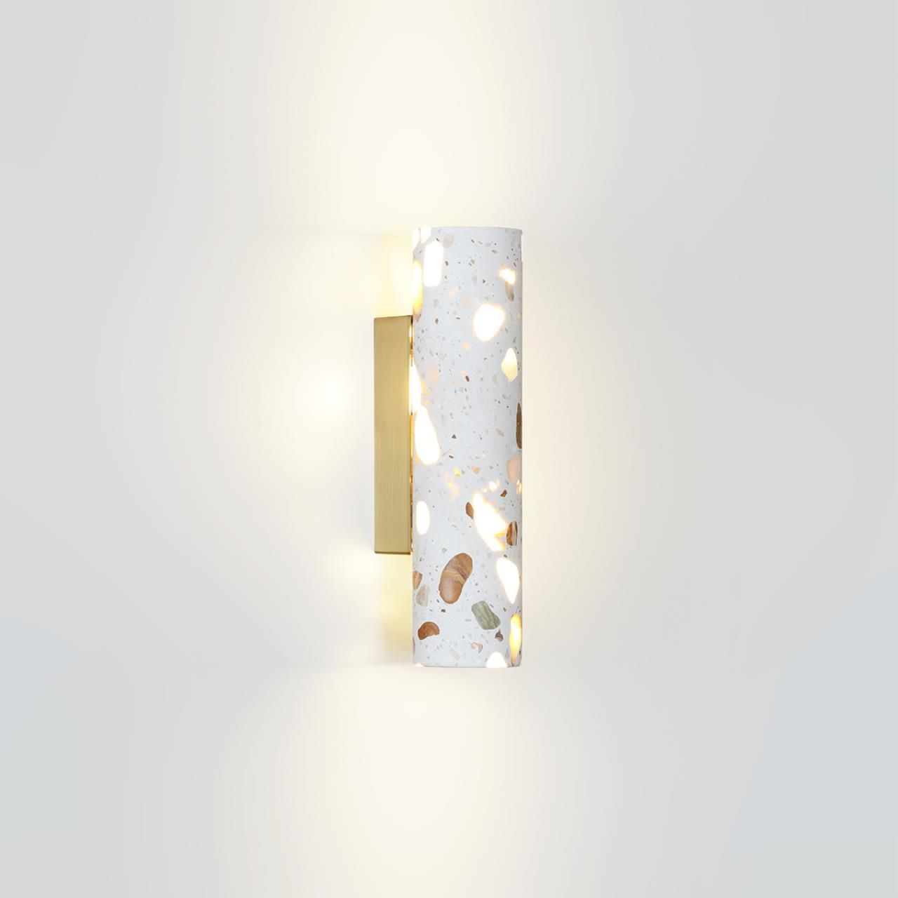 Odeon Light 7012/12WL L-VISION ODL25 Настенный св-к UP DOWN  металл/ терраццо/античная бронза/серый IP20 12W CRI>90 3000K 220V TERRAZZO фото