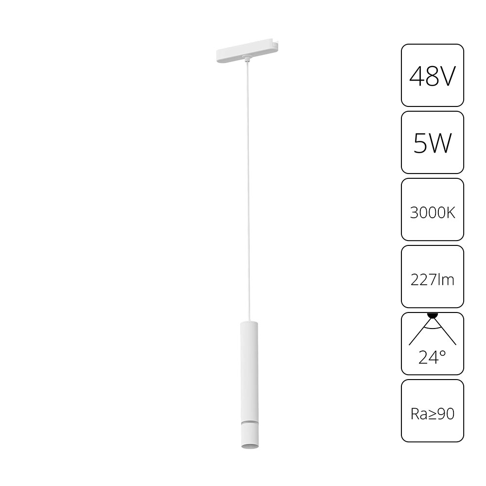 Arte Lamp A1159PL-1WH СВЕТИЛЬНИК ПОДВЕСНОЙ RAPID 48В 5Вт 227лм 3000К 95+ 24° фото