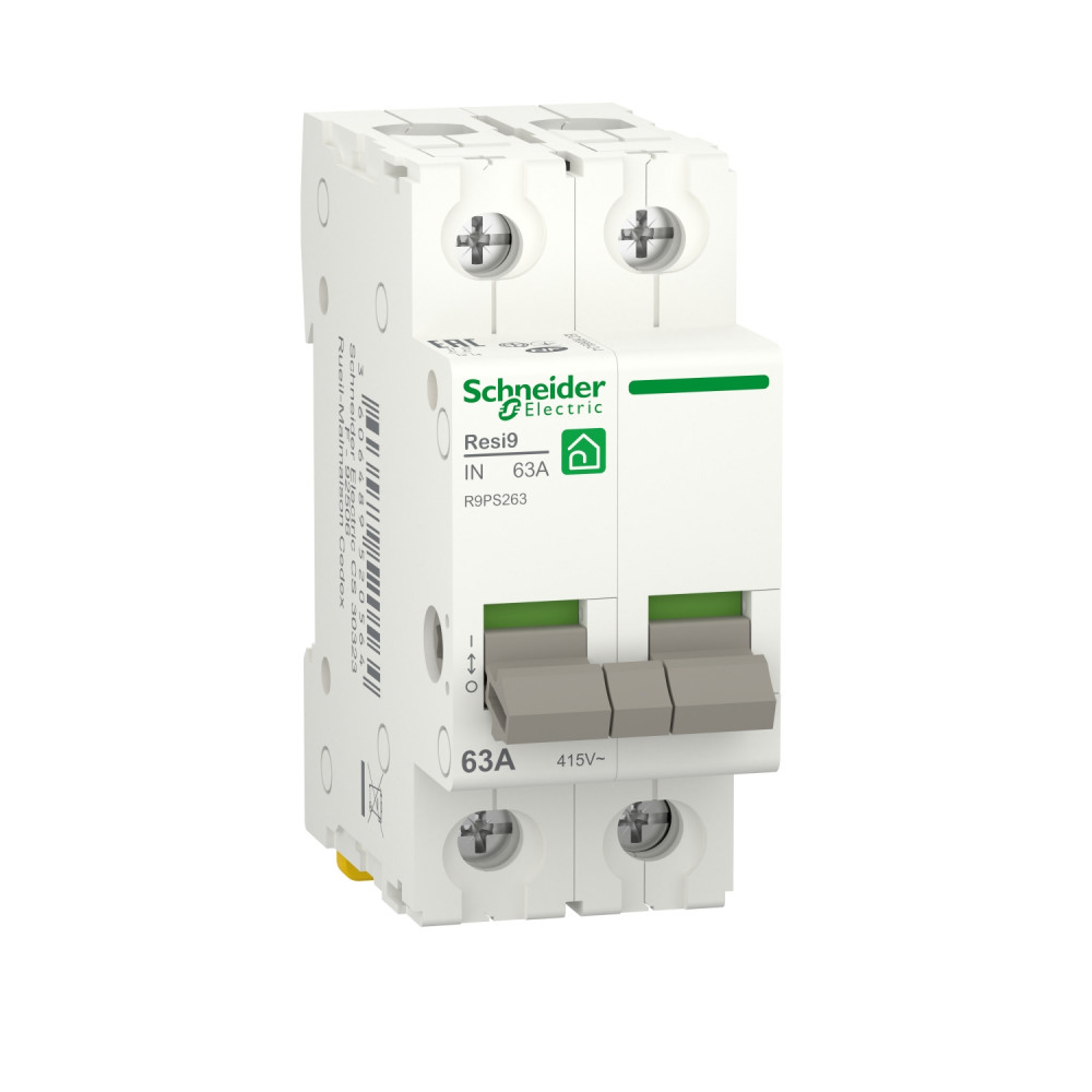 Schneider Electric RESI9 Выключатель нагрузки (мод. рубильник) 63А 2P фото
