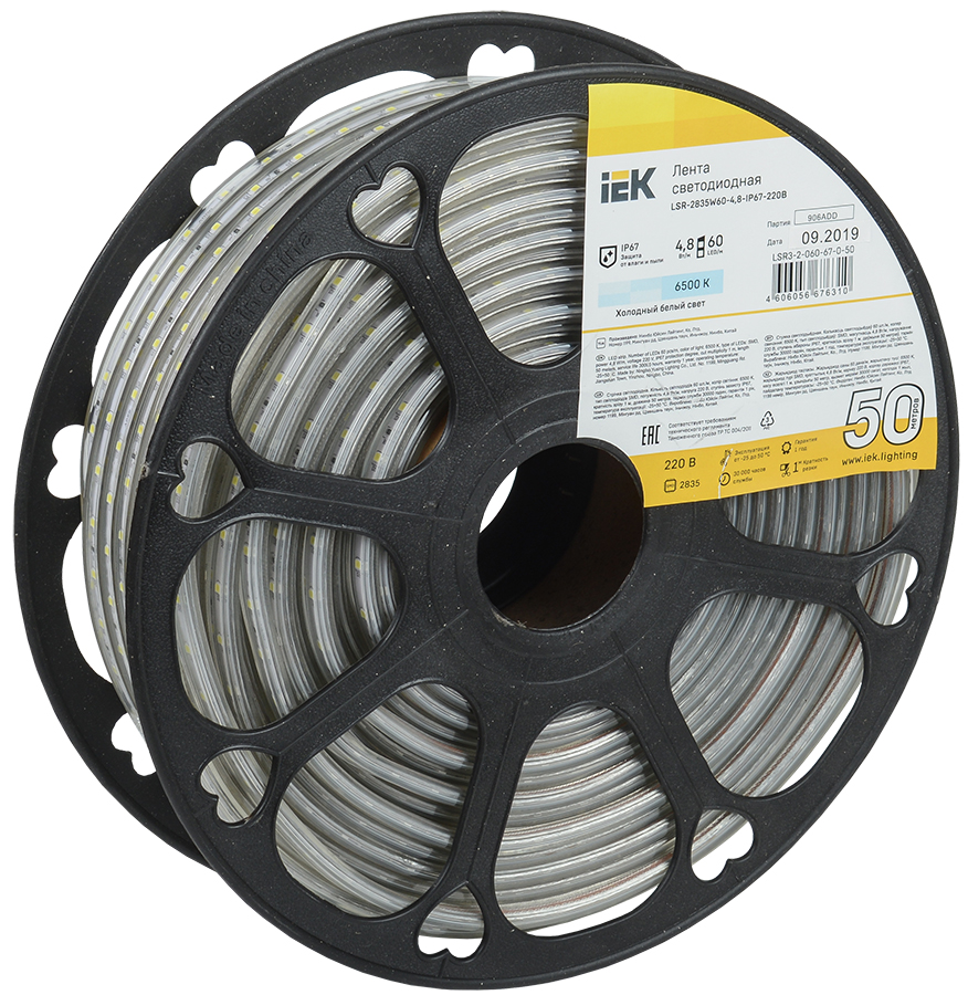 IEK Лента LED 50м LSR-2835W60-4,8-IP67-220В фото