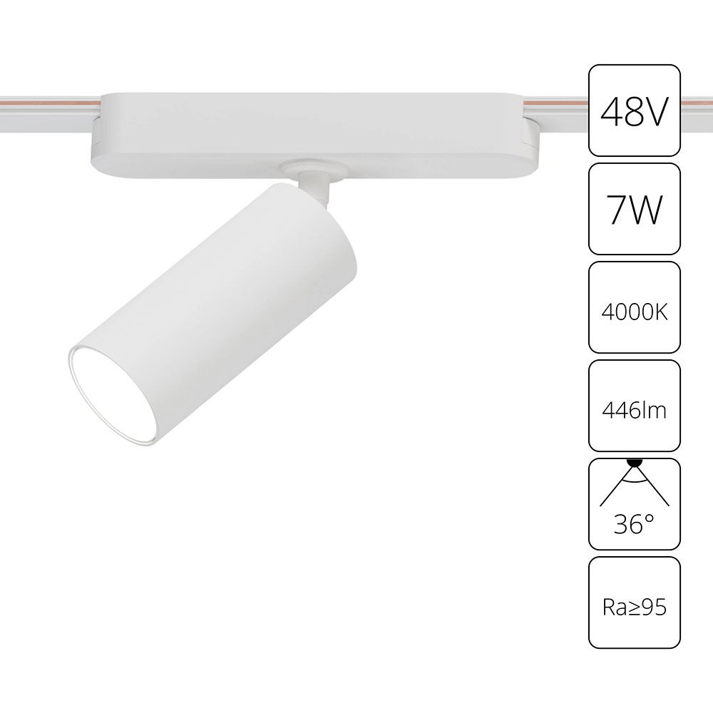 Arte Lamp A6156PL-1WH СВЕТИЛЬНИК ПОТОЛОЧНЫЙ RAPID 48В 7Вт 446лм 4000К 95+ 36° фото