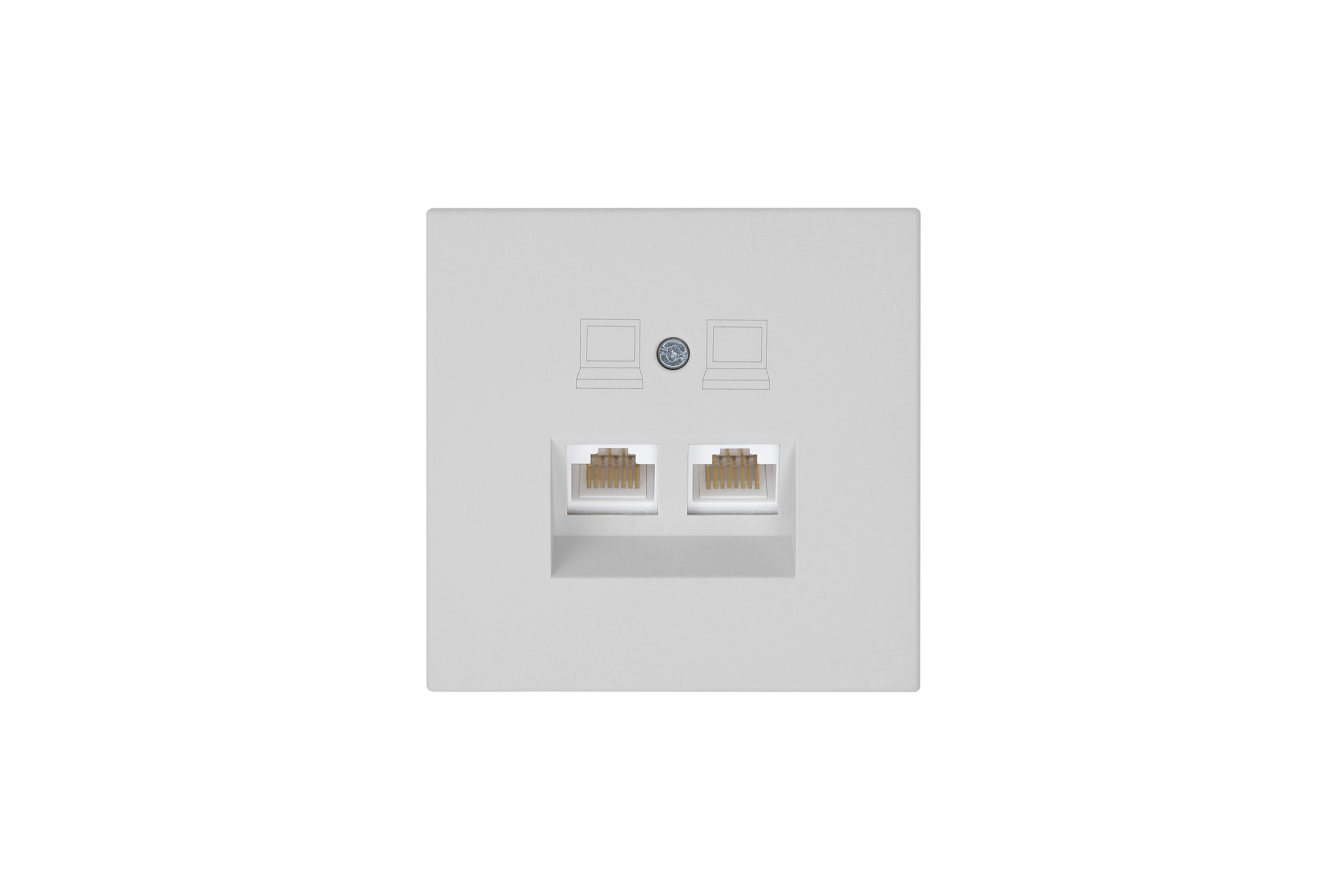 Jasmart FD Матовый тауп (soft touch) Розетка RJ45 2-ая, 6 категория фото