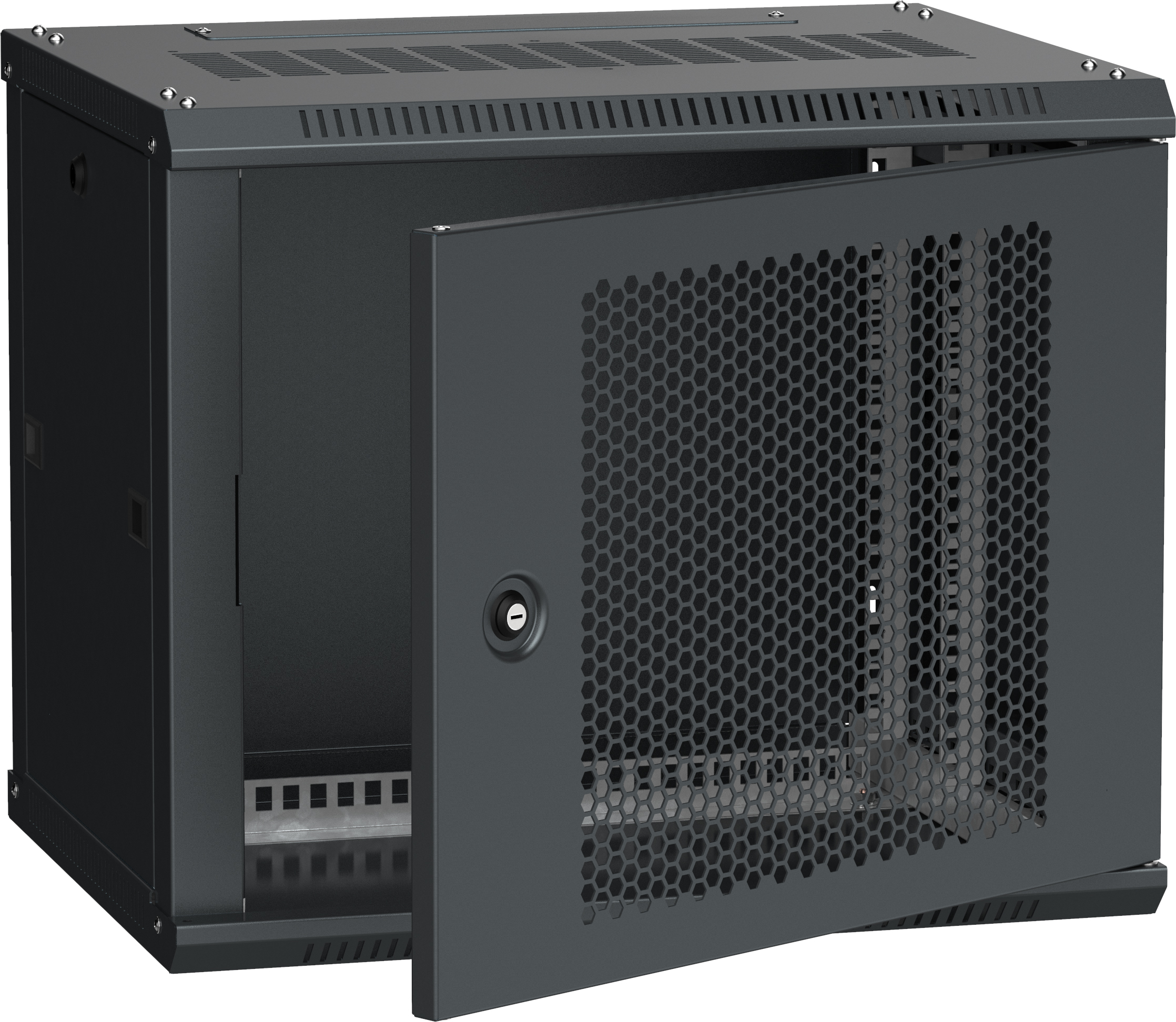 IEK LINEA W ITK Шкаф LINEA W 6U 600x450 мм дверь, перфорированная, RAL9005 фото