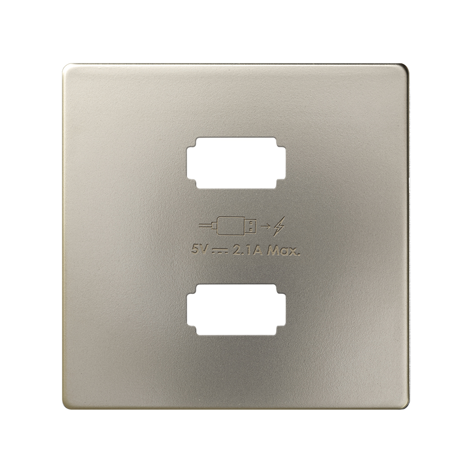Simon 82 Detail Шампань Накладка для зарядного устройства 2*USB фото