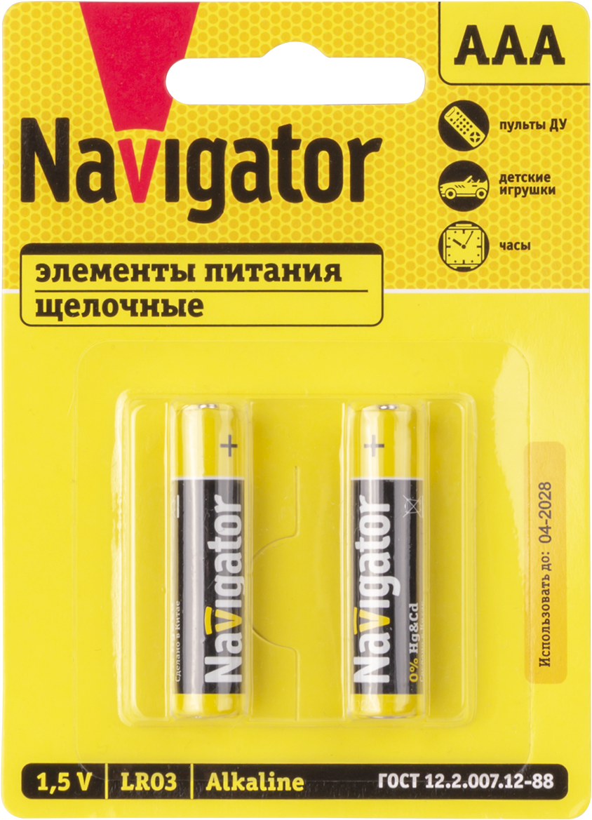 Элемент питания Navigator NBT-NPE-LR03-BP2 (480/24/2)