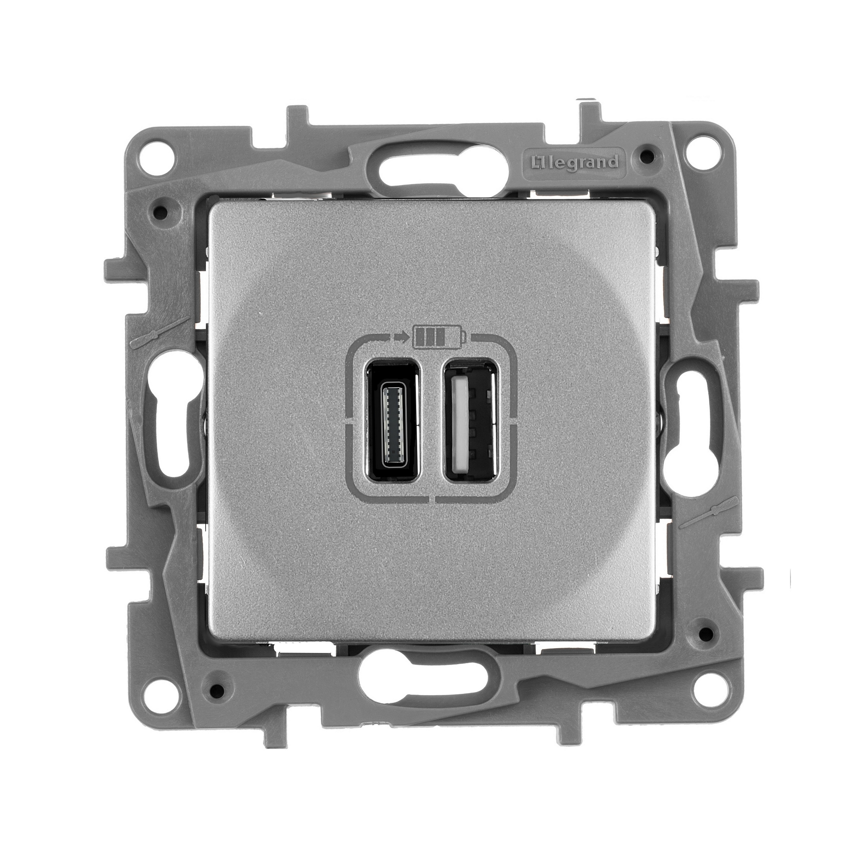 Legrand Etika Алюминий Зарядка USB A-C фото