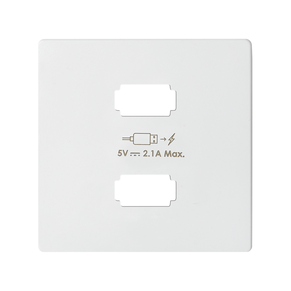 Simon 82 Concept Матовый белый, Накладка для зарядного устройства 2xUSB фото