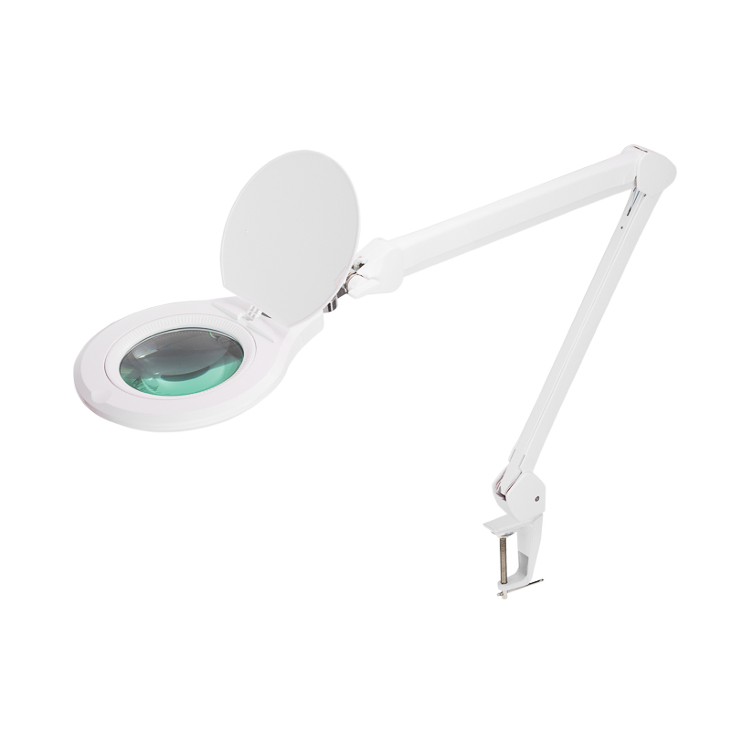 REXANT Лупа на струбцине круглая 5D с подсветкой 60LED, регулятор яркости, белая. фото