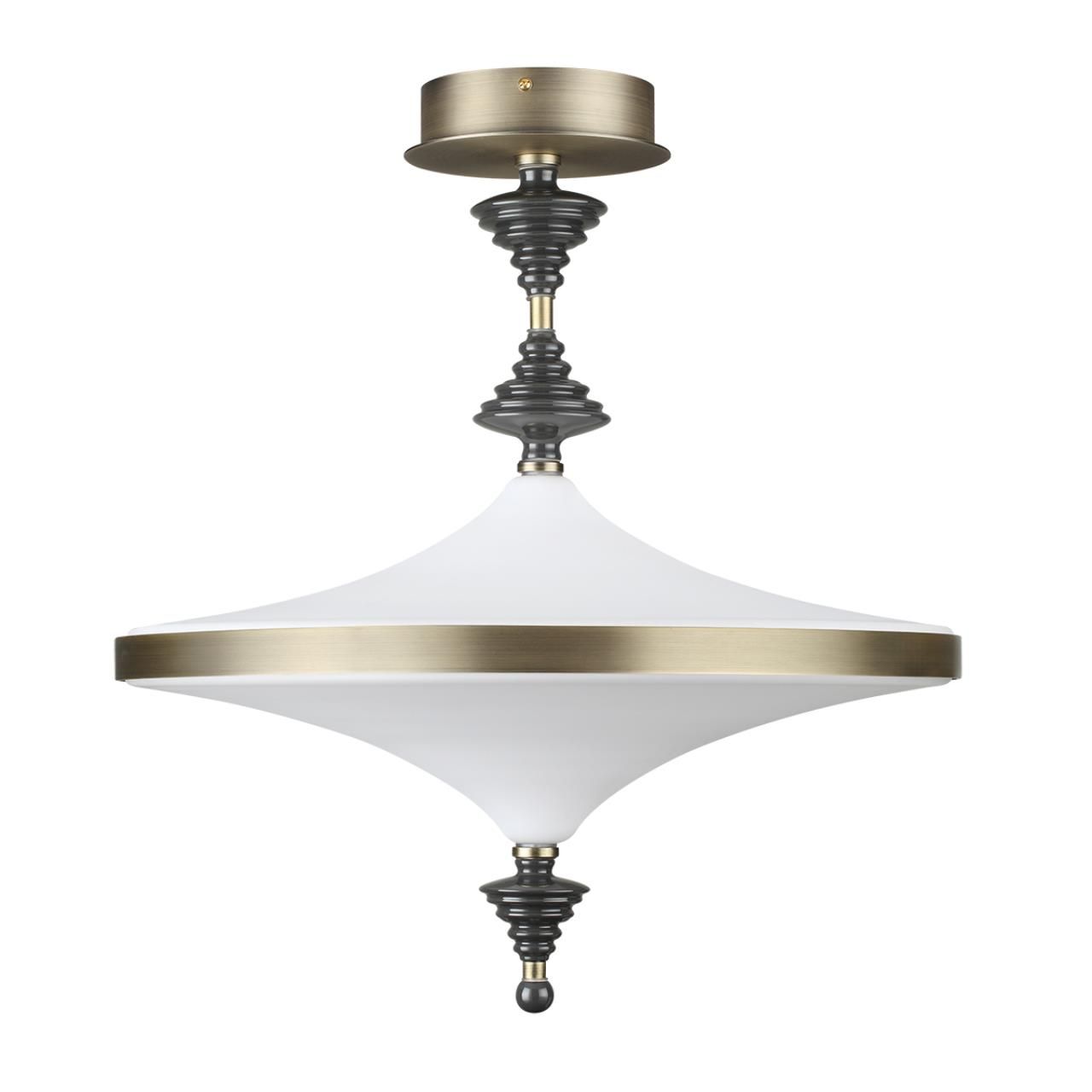 Odeon Light 5404/43CL L-VISION ODL_EX25 97 бронзов.брашированн./черный/стекло/керамика Люстра потолочная LED 43W 3000K ULA фото
