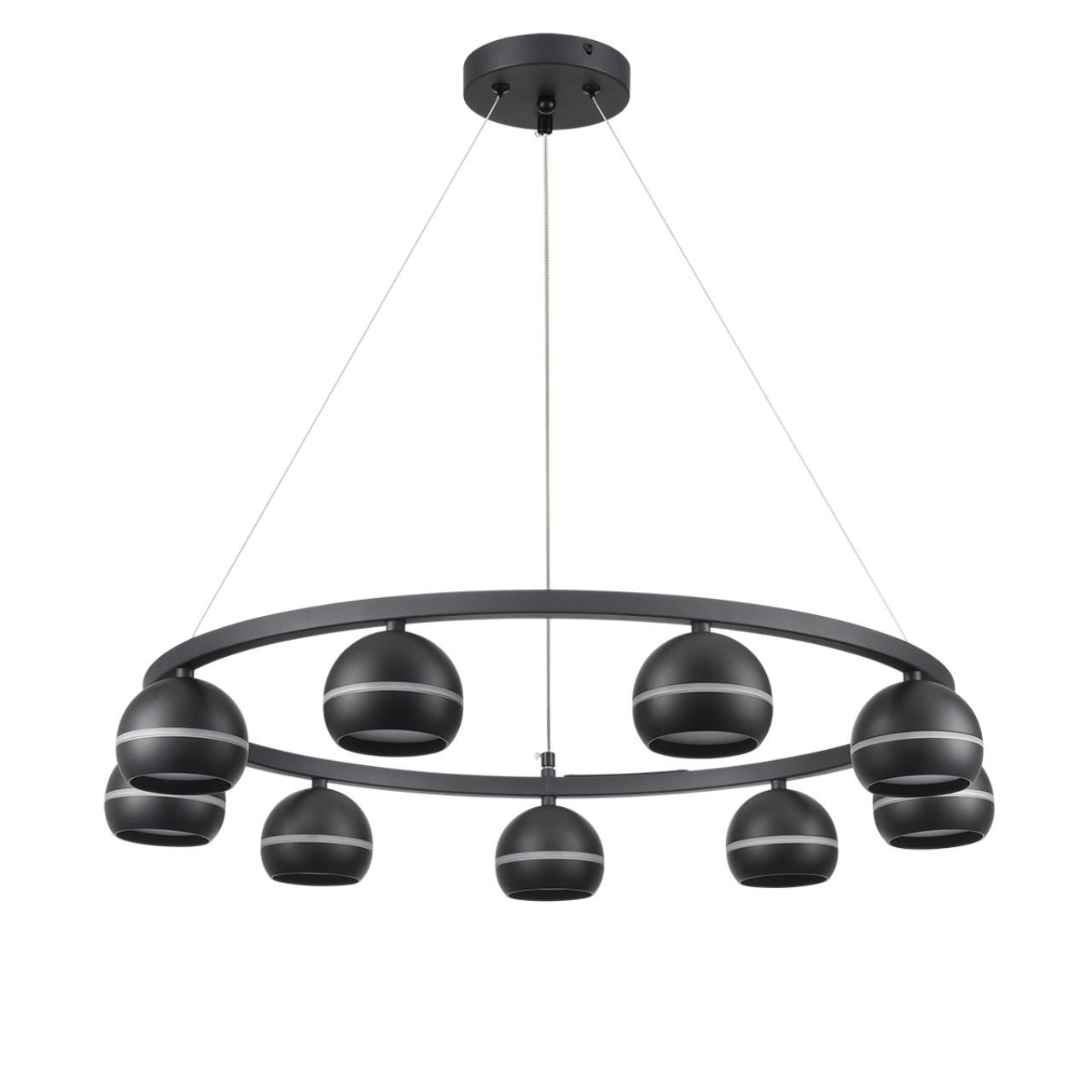 Lumion 8242/9 COMFI LN25 черный металл Светильник подвесной LED GX53 8*7W 220V LUAZANA фото