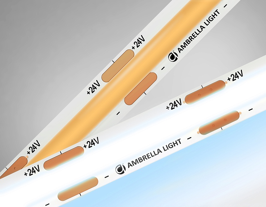Ambrella Светодиодная лента GS4653 COB 320Led/ 10W m/ 24V IP20 6500K 5m (2 конт.) фото
