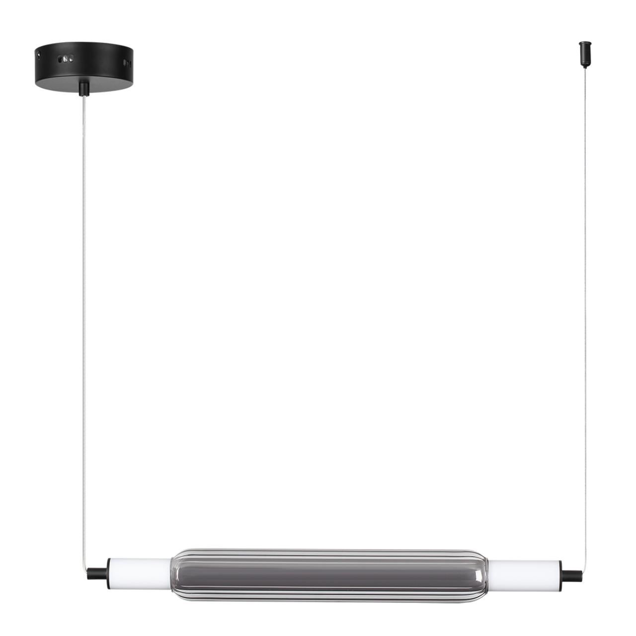Lumion 6556/15L LEDIO LN24 черный/дымчатый/металл/акрил, стекло Подвес LED 15W 4000К 220V TRENDY фото