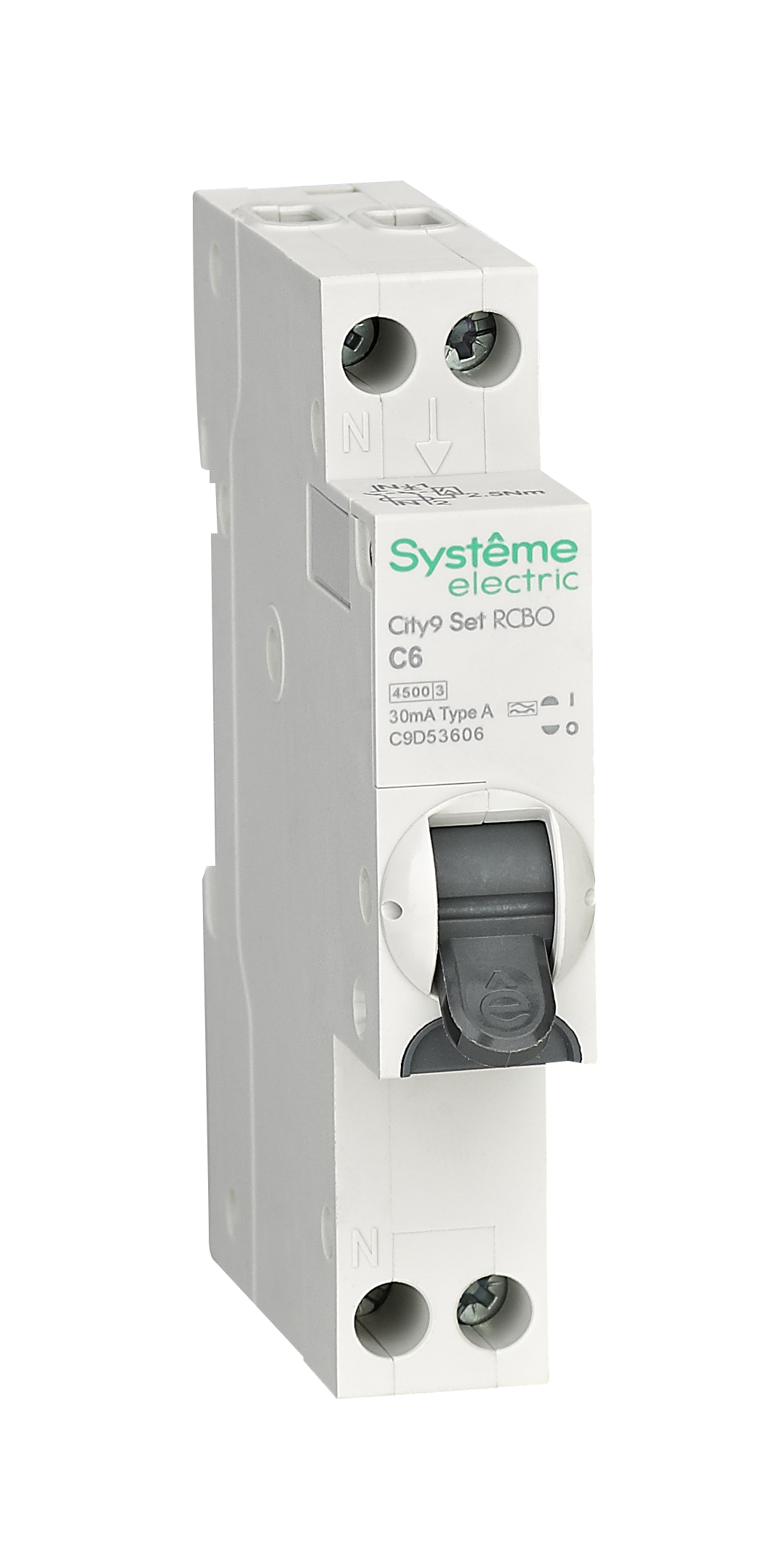 Systeme Electric City9 АВДТ 1П+Н C6 4500A 30мА A 18мм фото