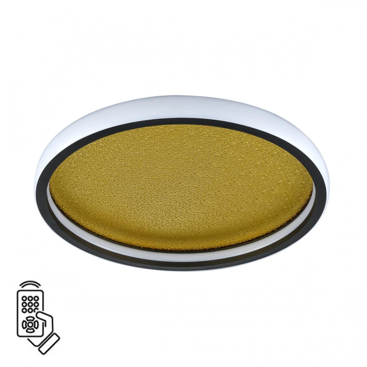 Sonex 7736/60L MITRA LED SN Светильник металл/акрил/белый/золотой/черный  LED 60Вт 3000-6000К D450 IP20 пульт ДУ SHIMMERS фото